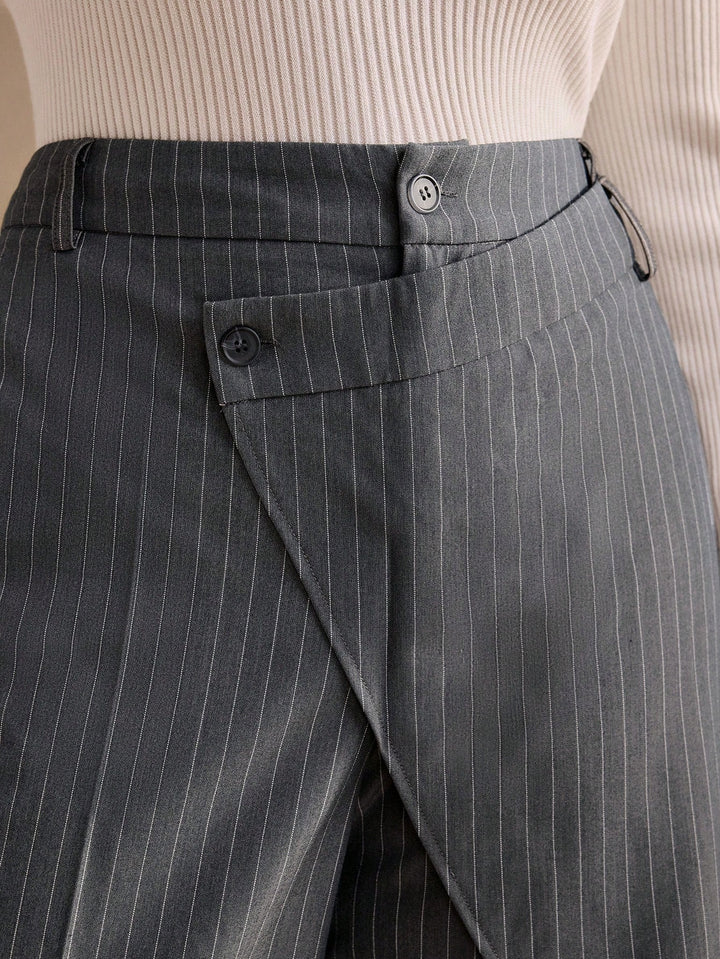 Pantalon de costum SHEIN, gri