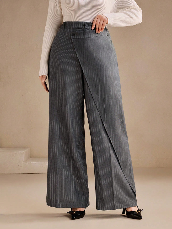 Pantalon de costum SHEIN, gri