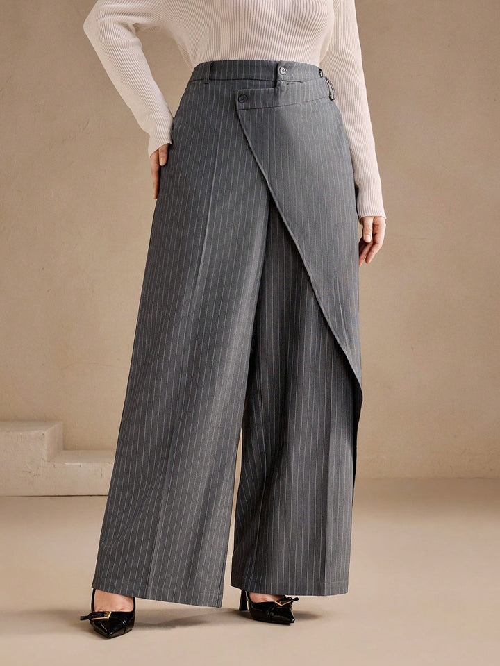 Pantalon de costum SHEIN, gri