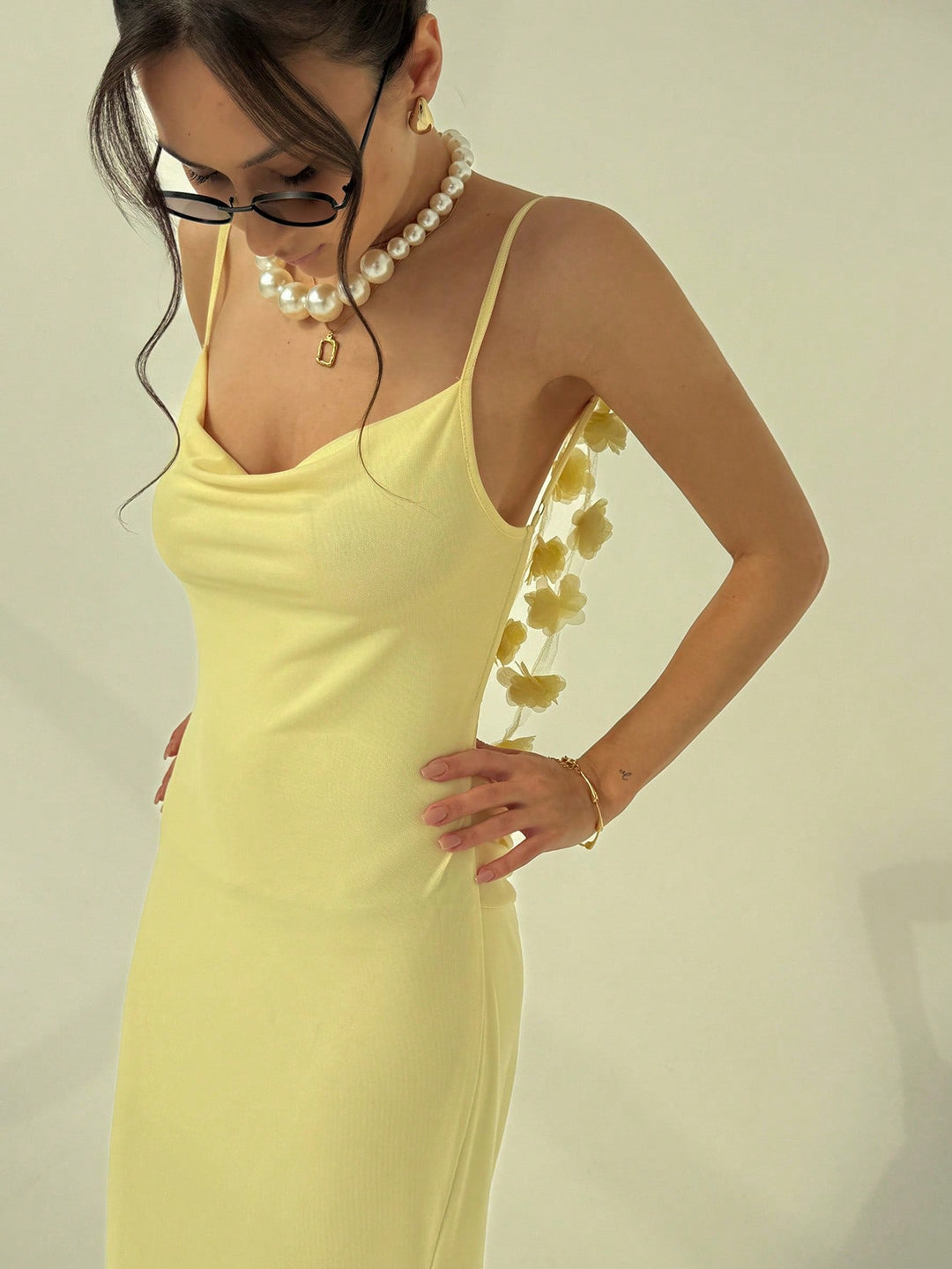 Rochie midi SHEIN, galben