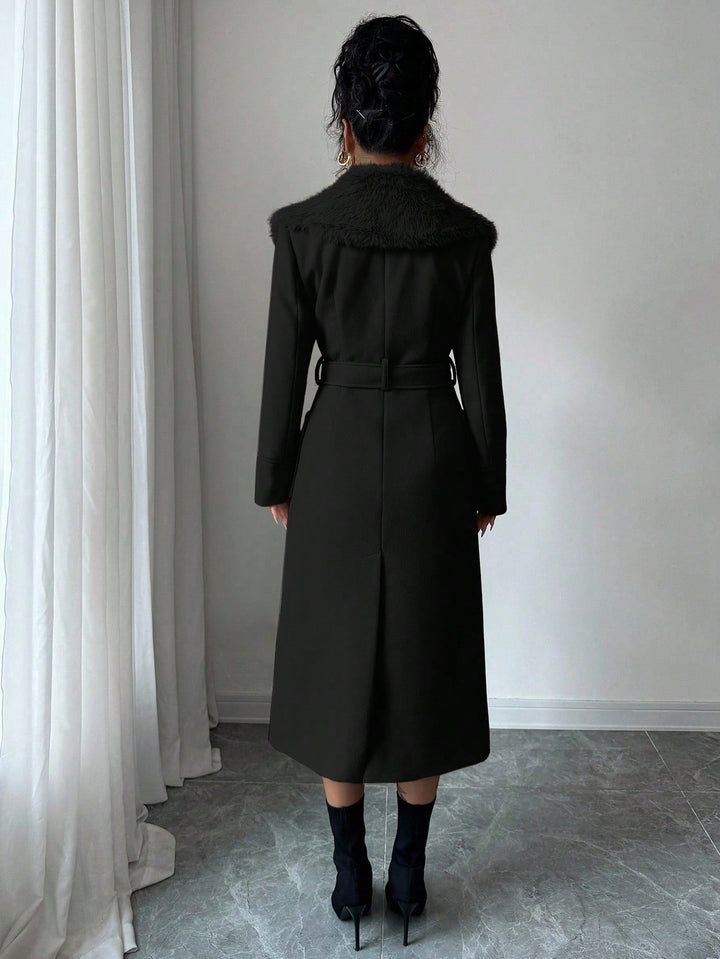 Palton lung SHEIN, negru