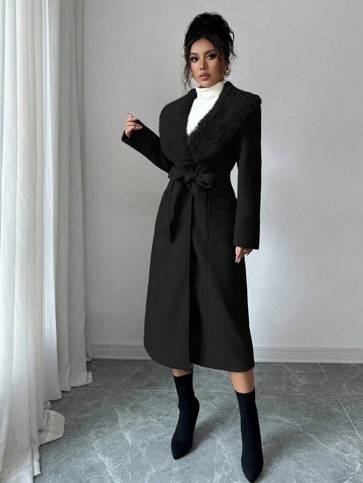 Palton lung SHEIN, negru