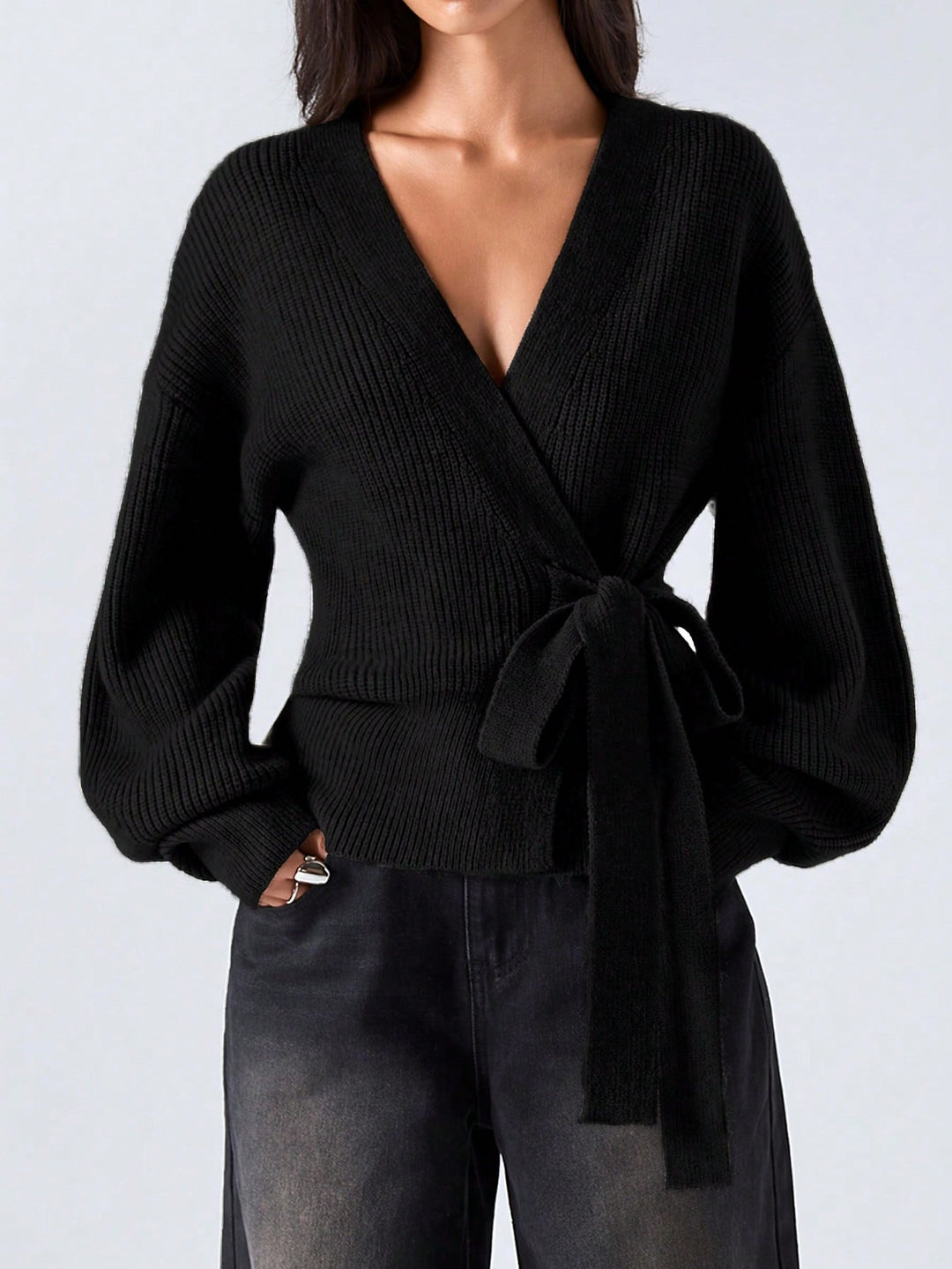 Cardigan SHEIN, negru