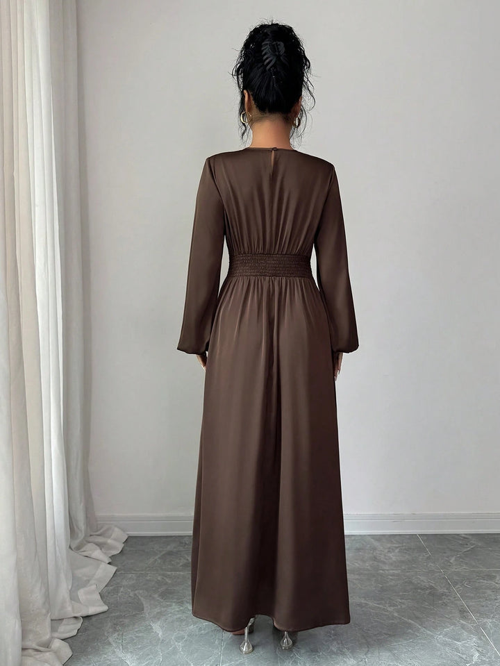 Shein maxi ruha, barna