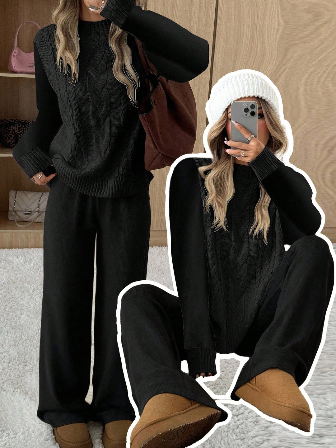 Set casual SHEIN, negru