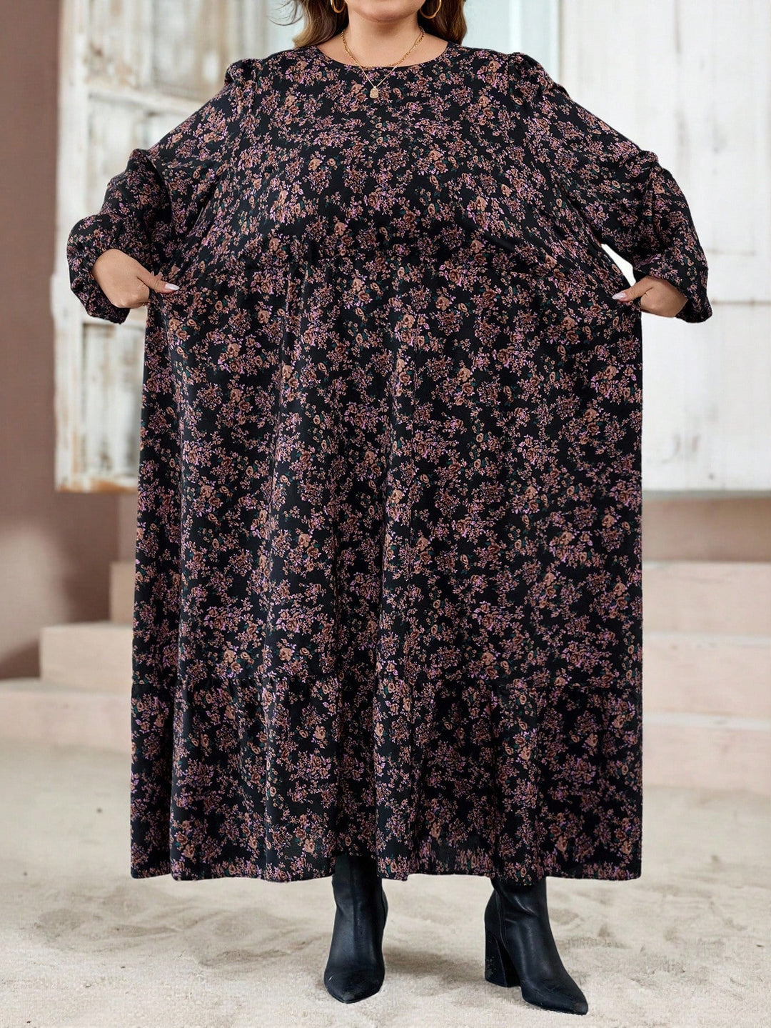 Rochie midi SHEIN, mix culori