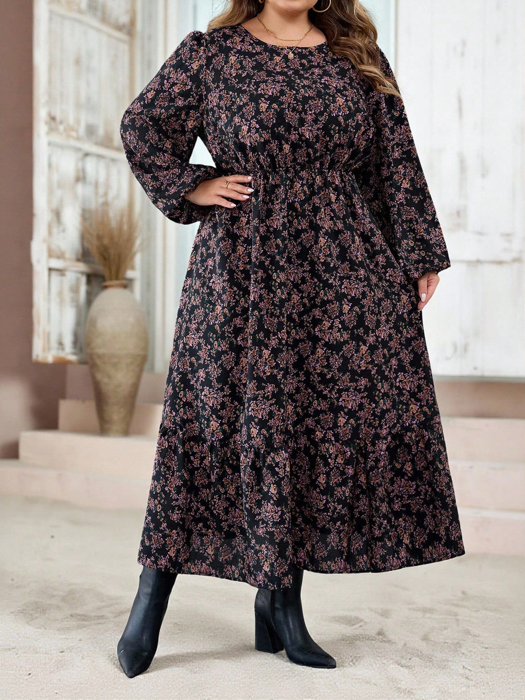 Rochie midi SHEIN, mix culori