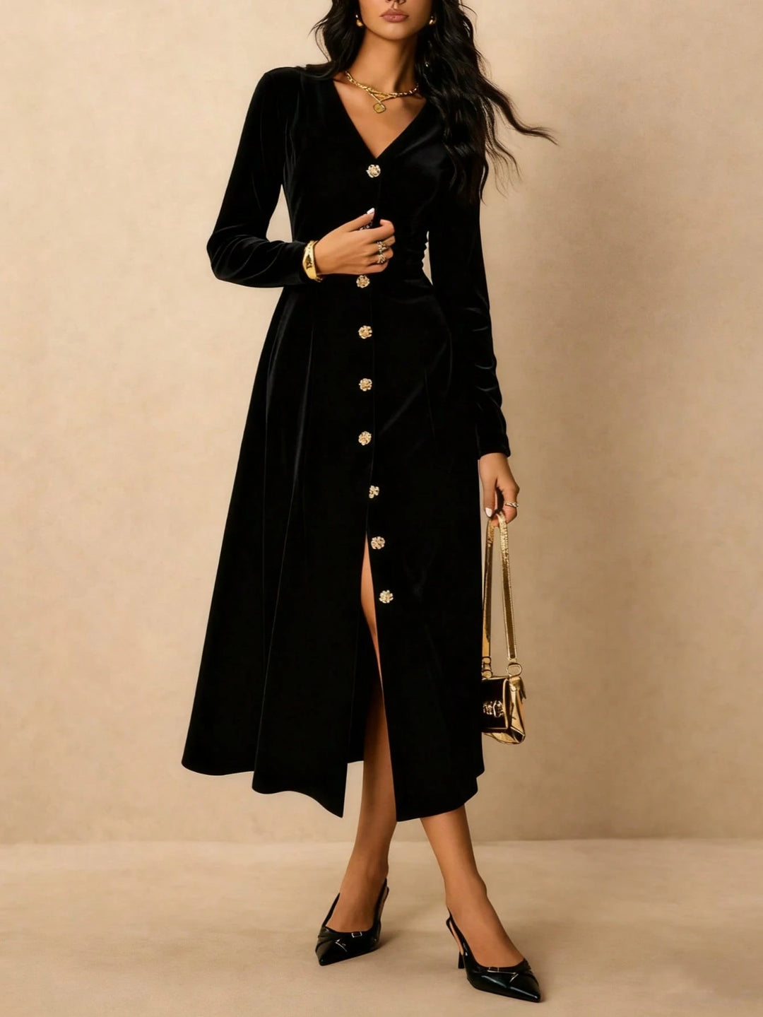 Rochie maxi SHEIN, negru