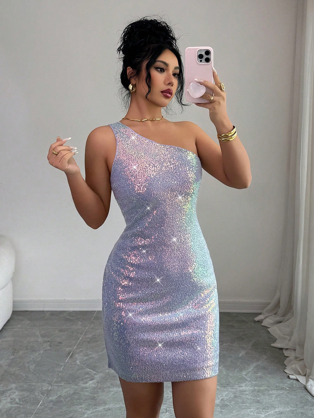 Rochie scurtă SHEIN, mov