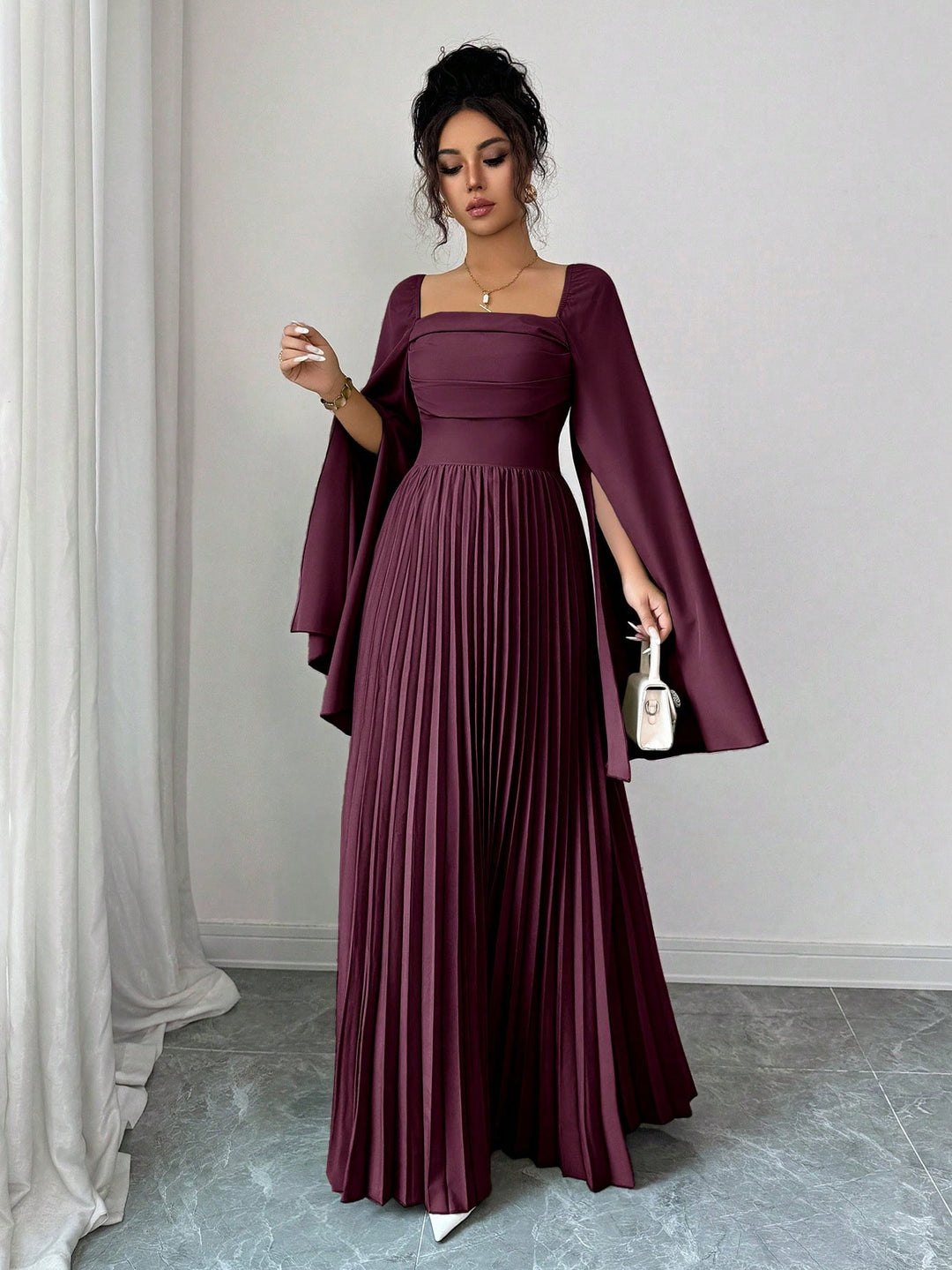 Rochie maxi SHEIN, vișiniu