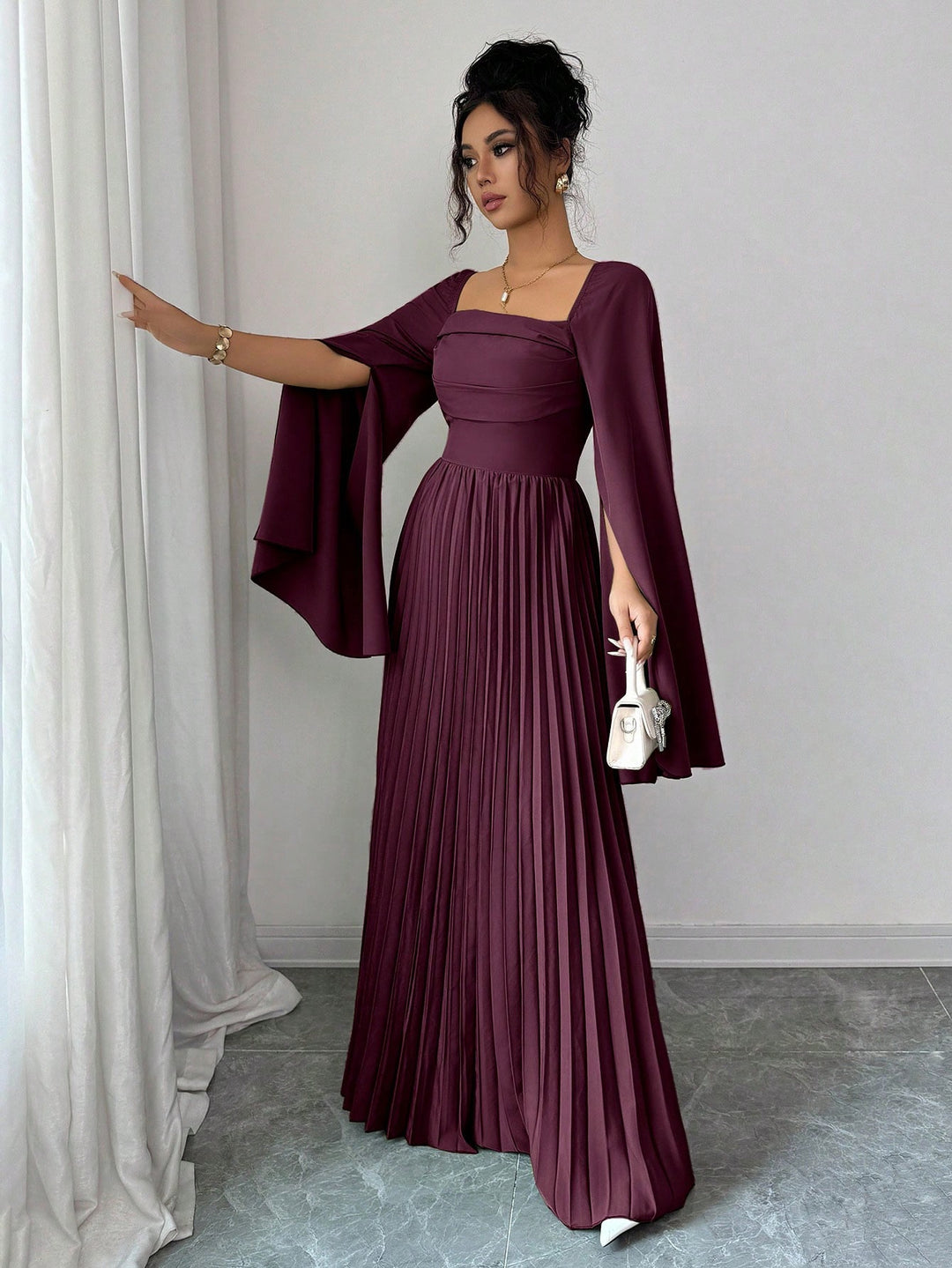 Rochie maxi SHEIN, vișiniu