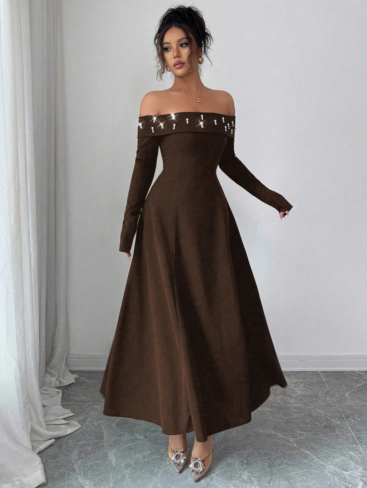 Rochie maxi SHEIN, maro