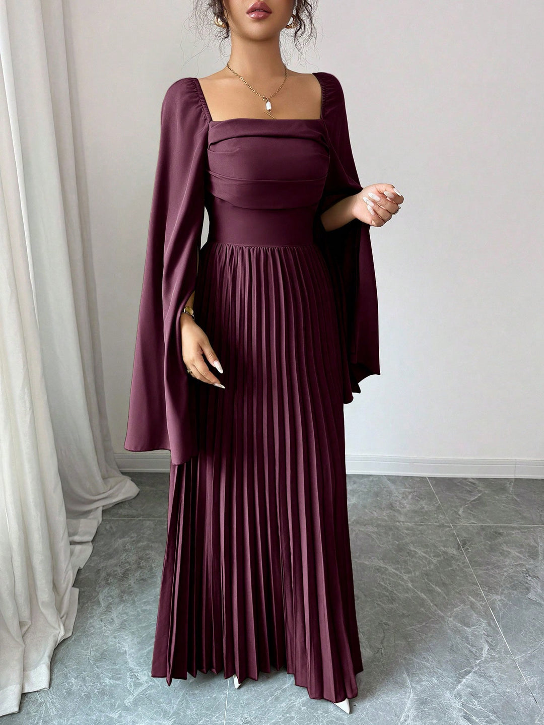 Rochie maxi SHEIN, vișiniu