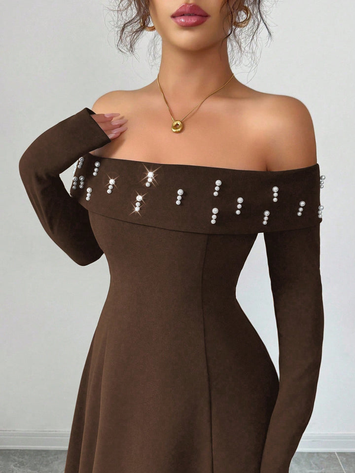 Rochie maxi SHEIN, maro