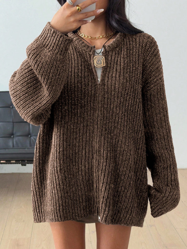 Cardigan SHEIN, maro