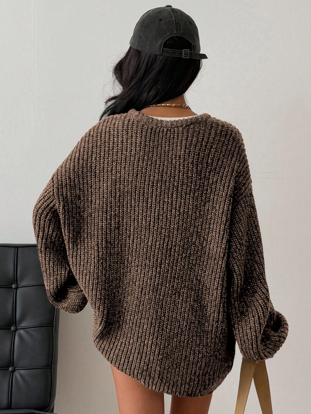Cardigan SHEIN, maro
