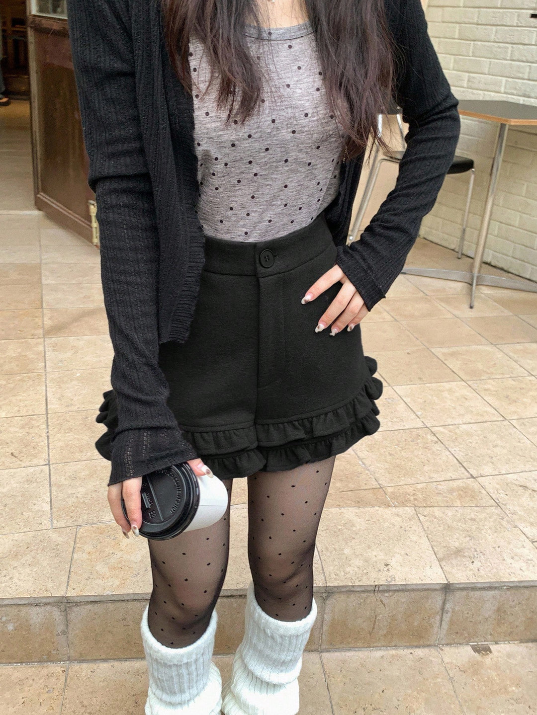 Pantaloni scurți SHEIN, negru