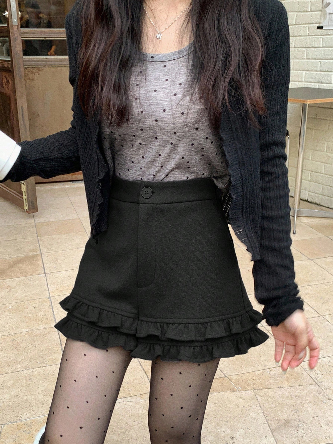 Pantaloni scurți SHEIN, negru