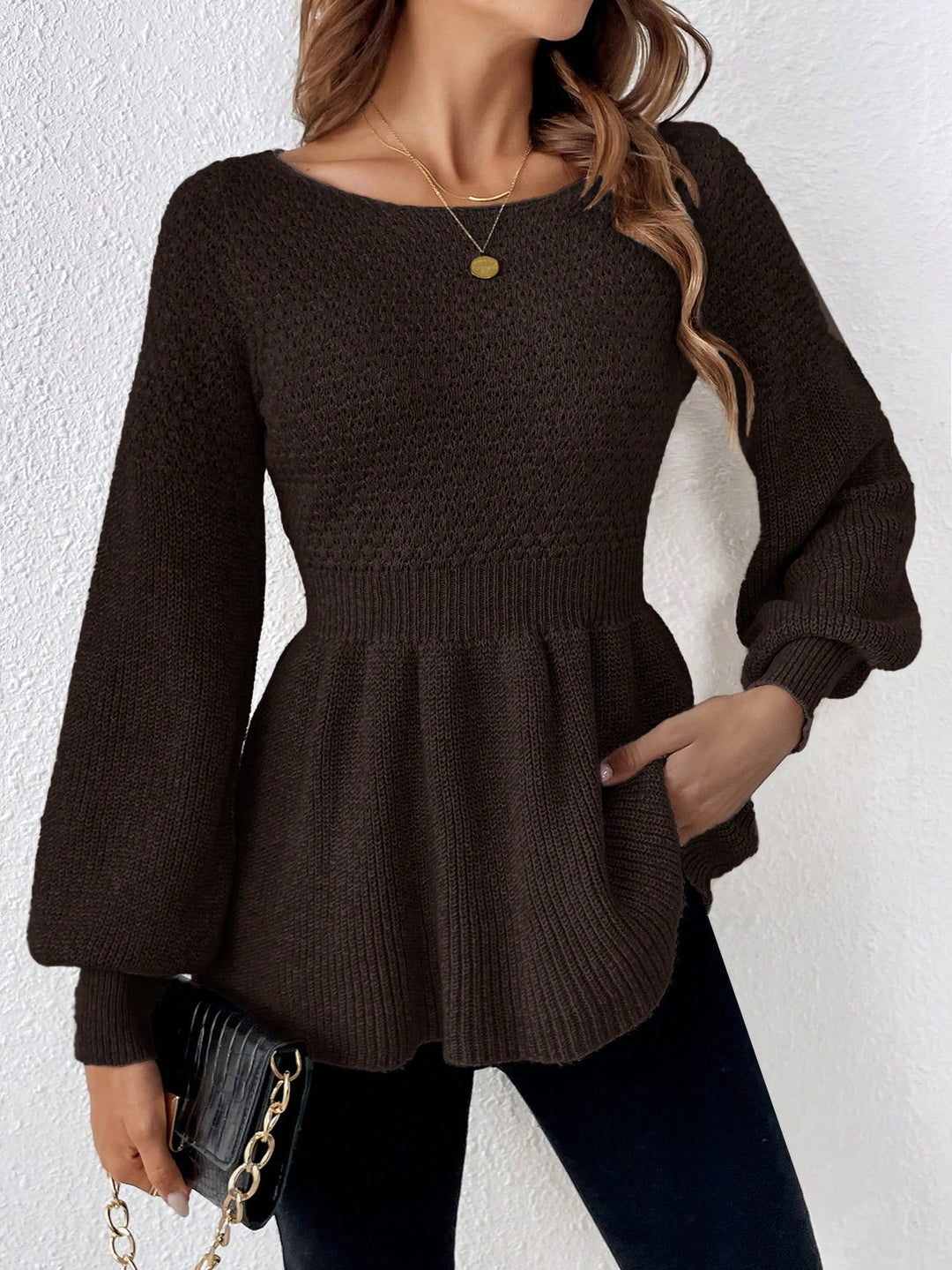 Pulover SHEIN, maro