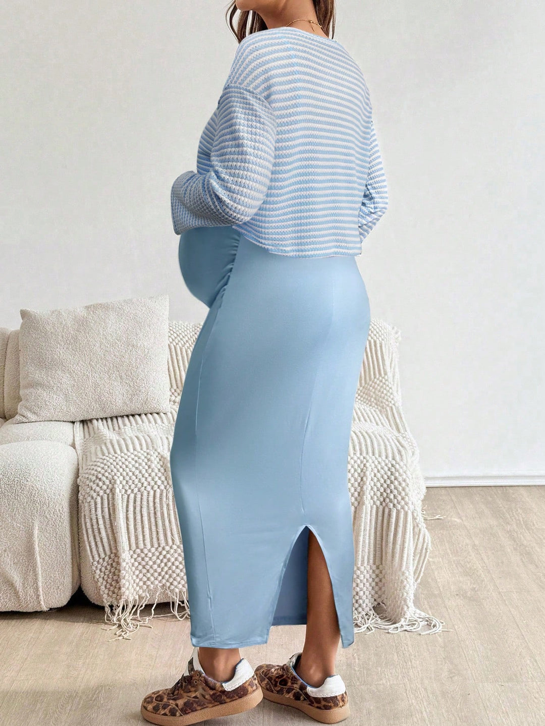 Set rochie și cardigan SHEIN, albastru