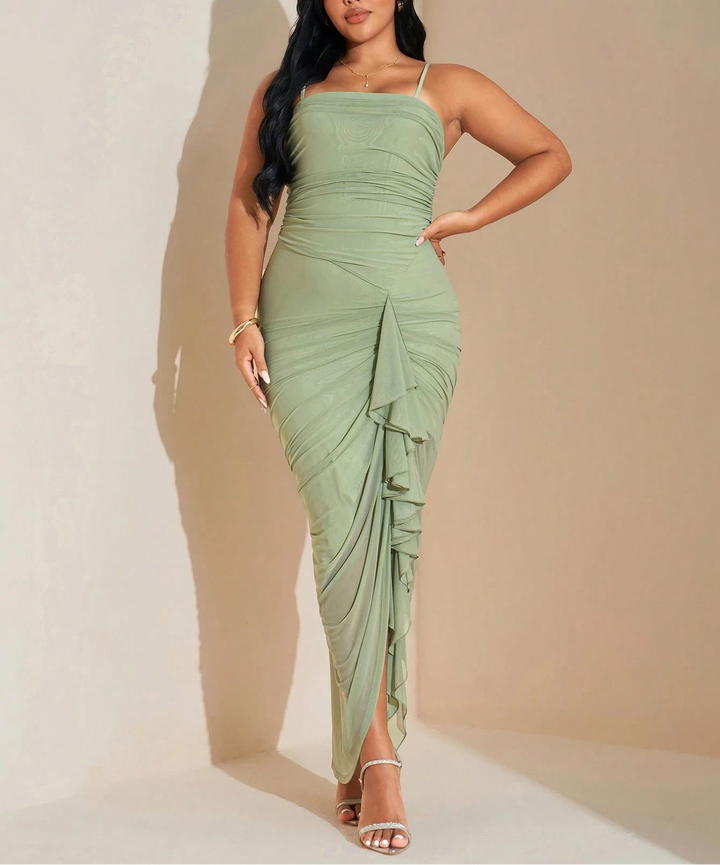 Rochie maxi SHEIN, verde