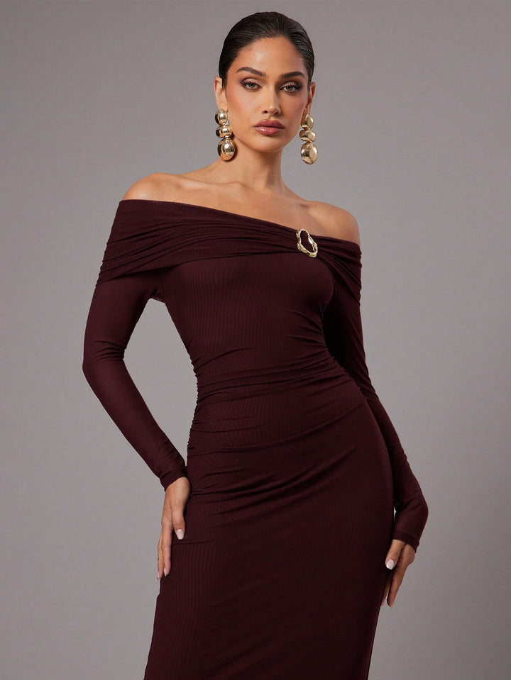 Rochie maxi SHEIN, vișiniu