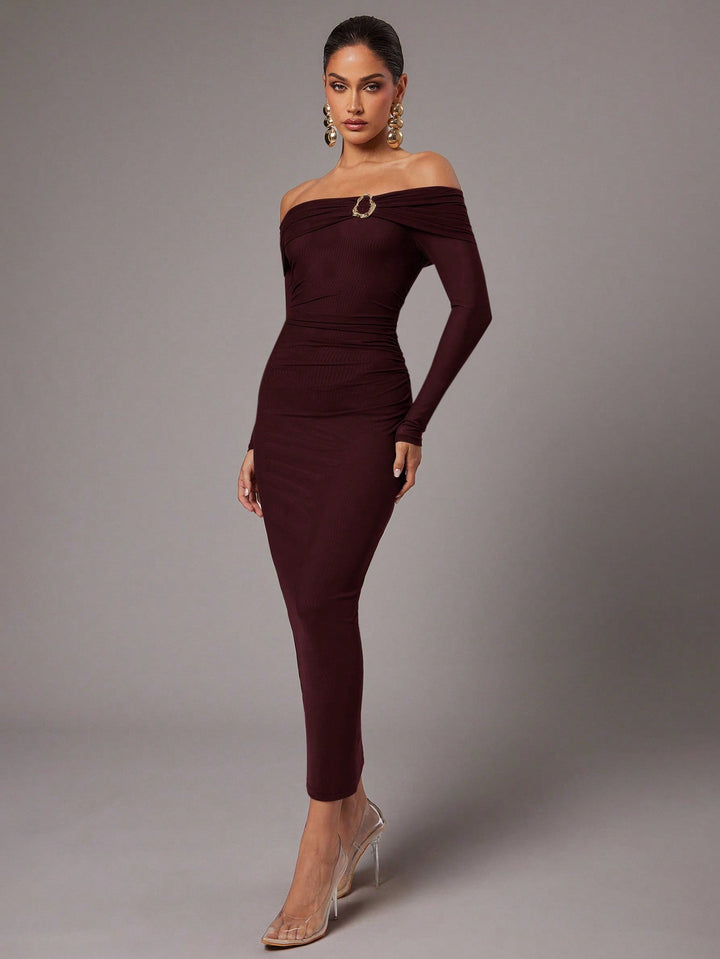 Rochie maxi SHEIN, vișiniu