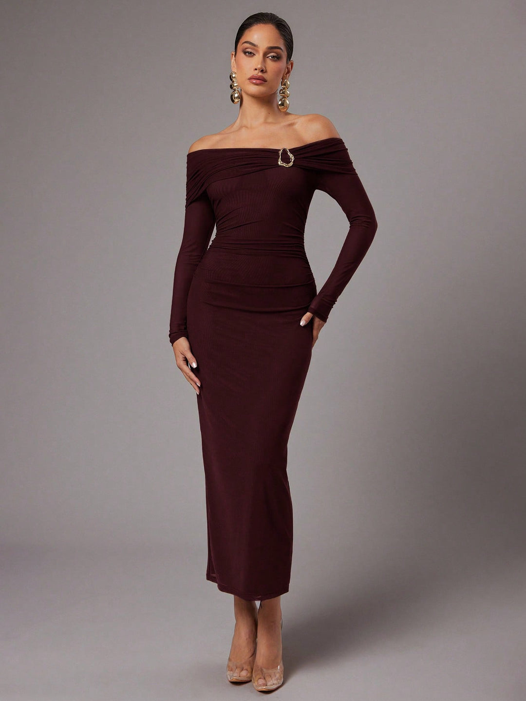 Rochie maxi SHEIN, vișiniu