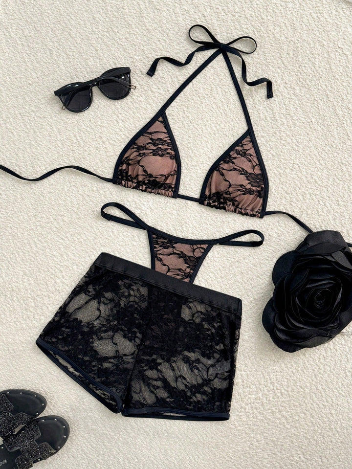 Set bikini SHEIN, negru