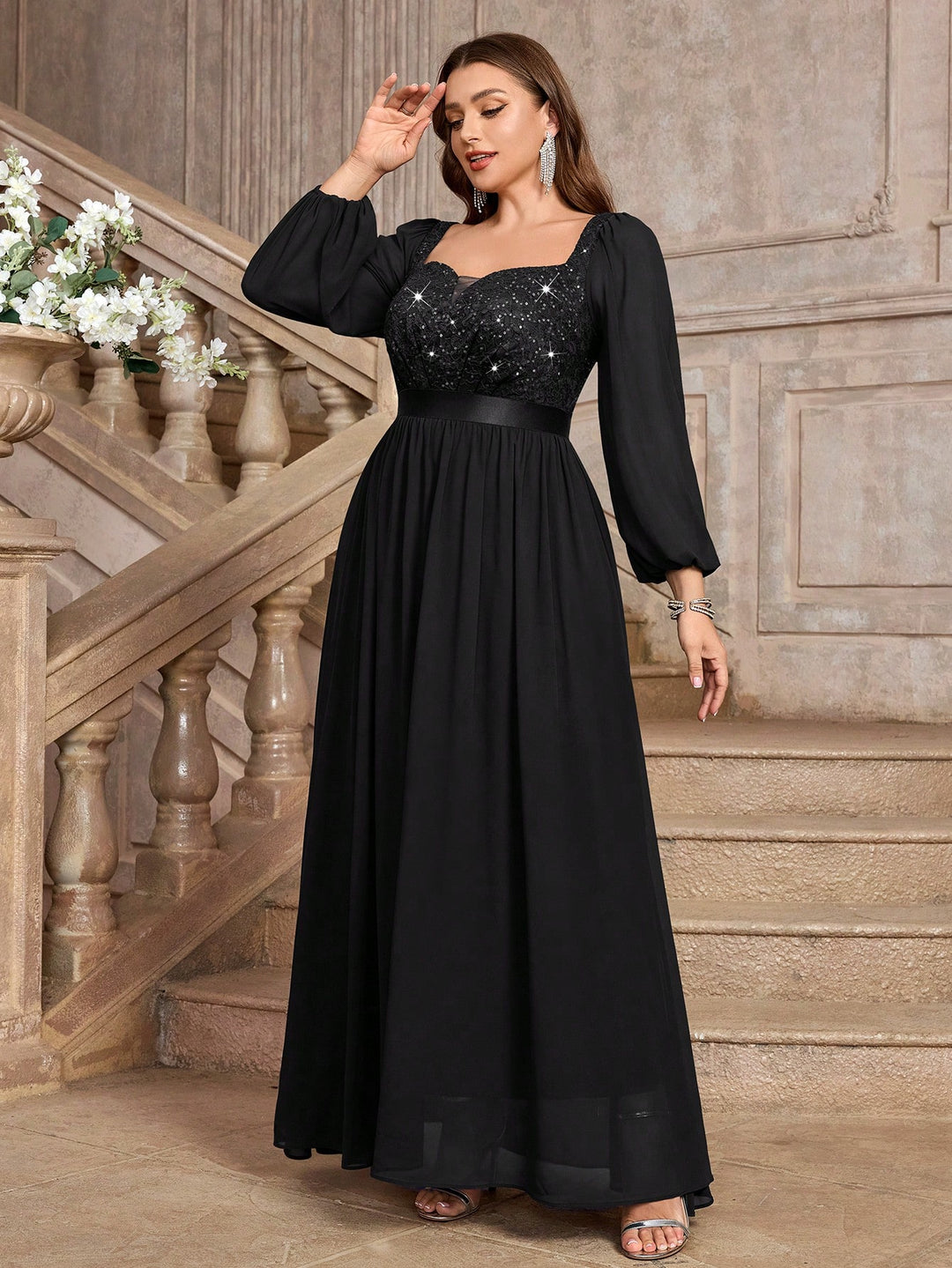 Rochie maxi SHEIN, negru