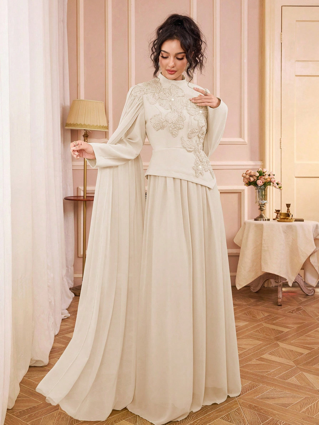 Rochie de ocazie SHEIN, bej