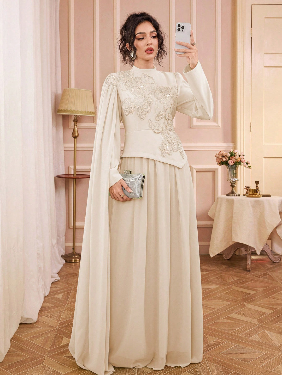 Rochie de ocazie SHEIN, bej