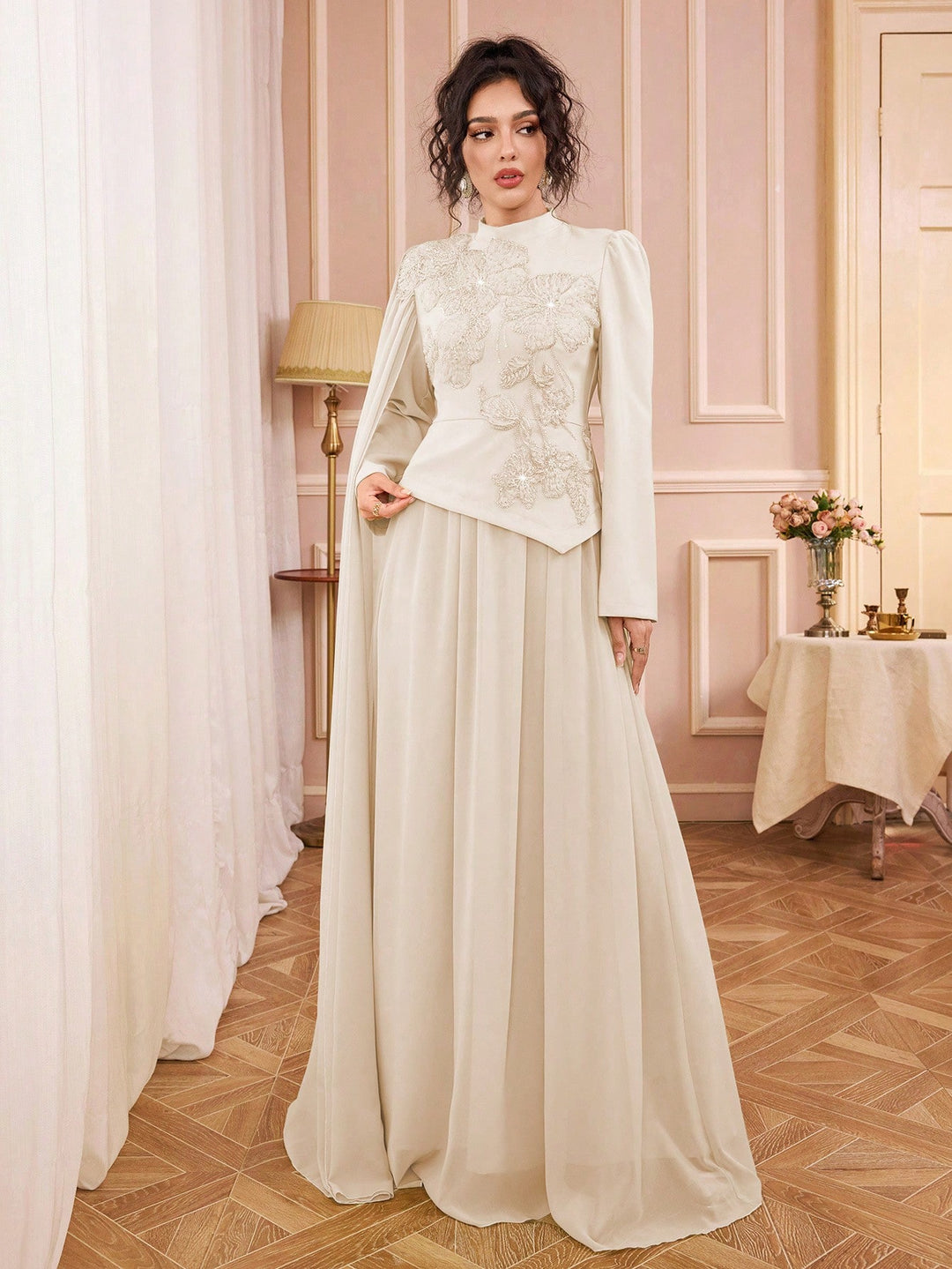 Rochie de ocazie SHEIN, bej