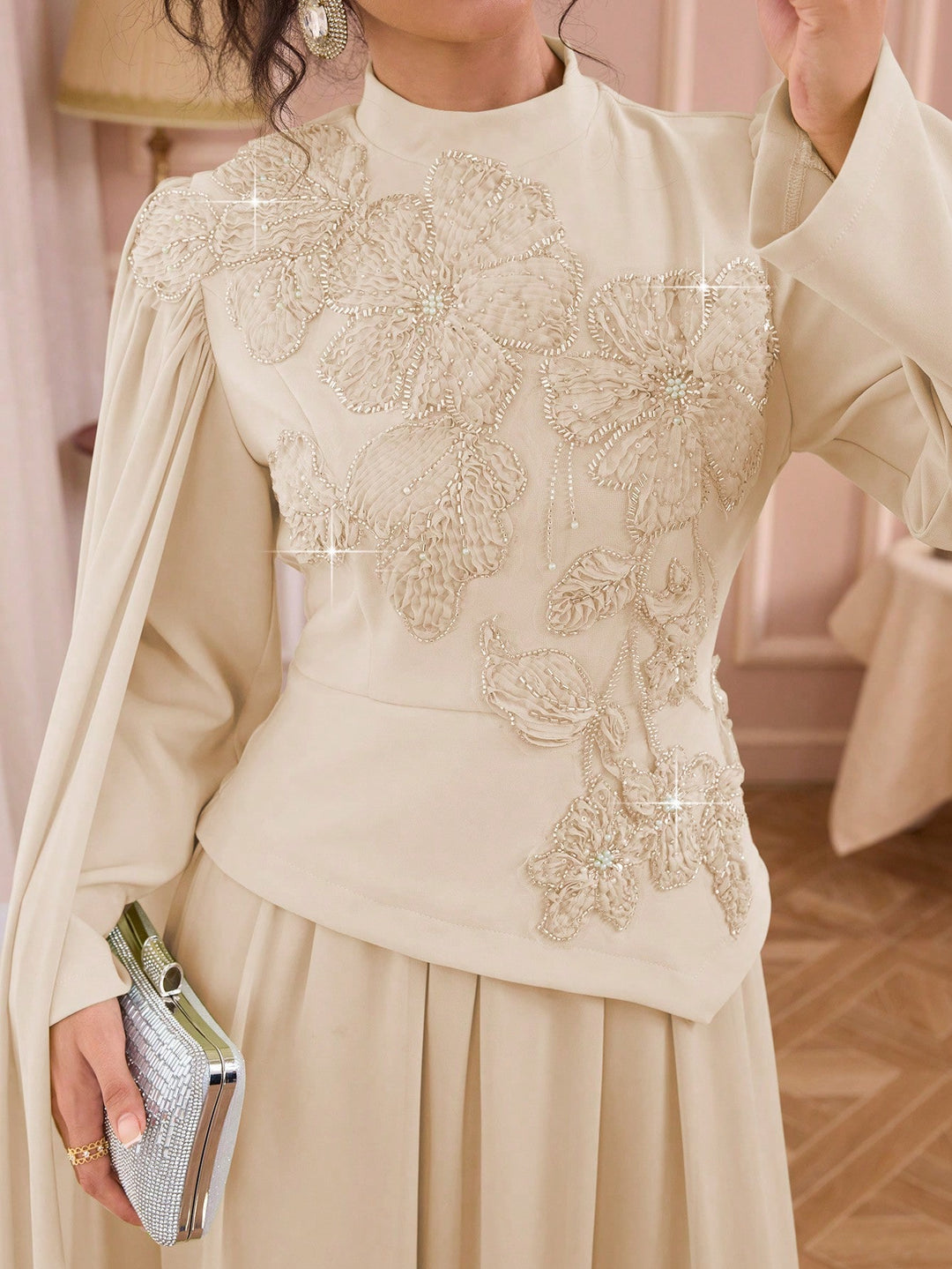 Rochie de ocazie SHEIN, bej
