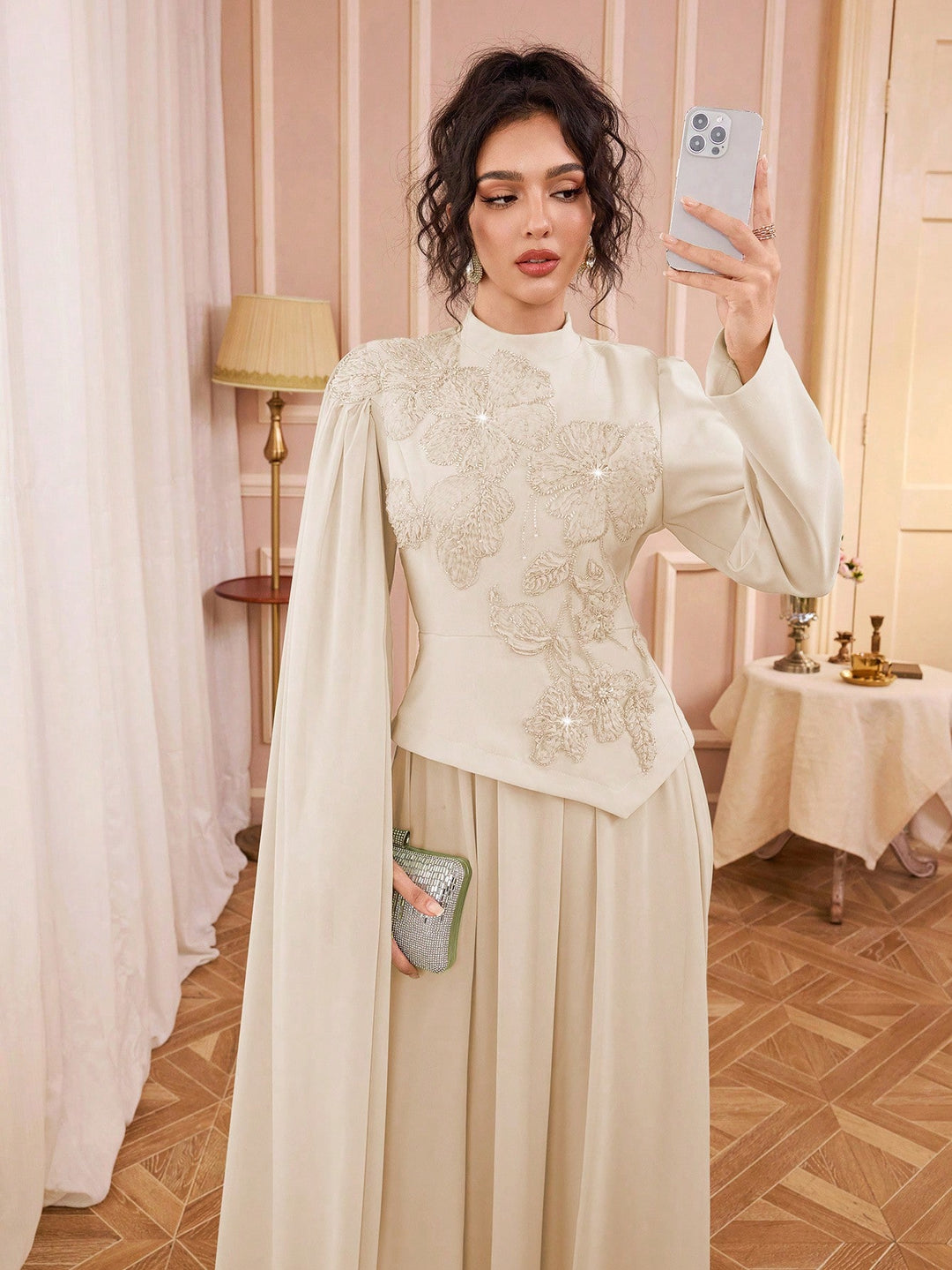 Rochie de ocazie SHEIN, bej