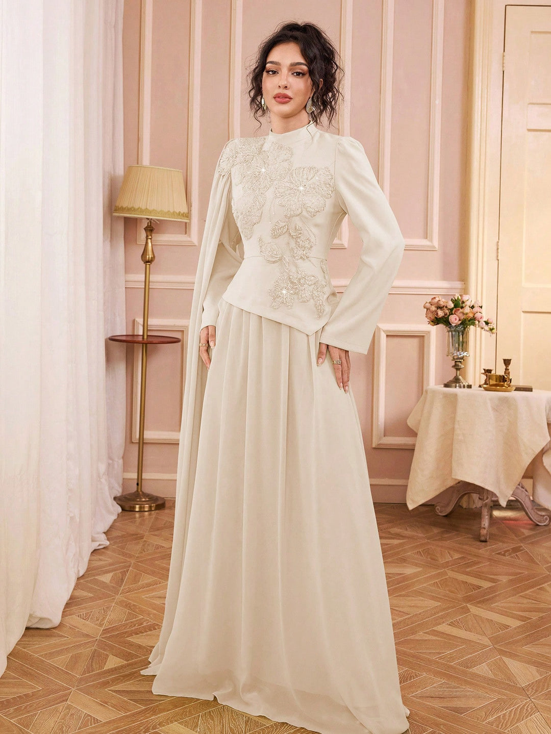 Rochie de ocazie SHEIN, bej