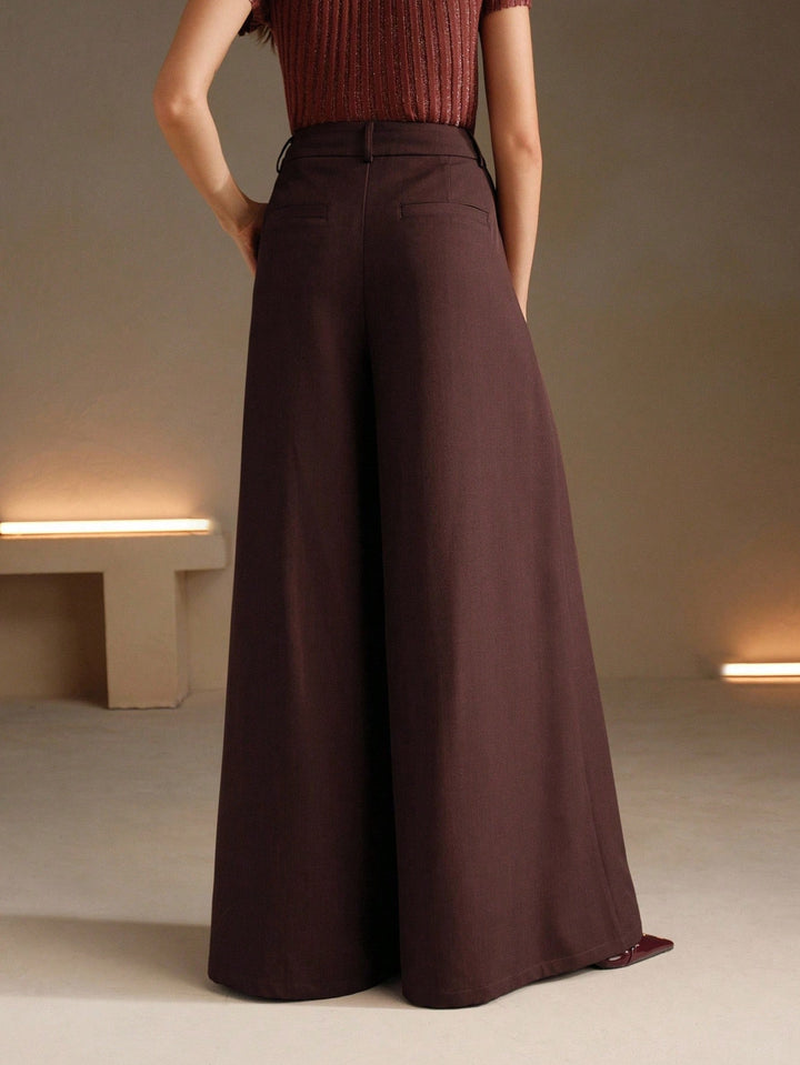 Pantalon SHEIN, maro