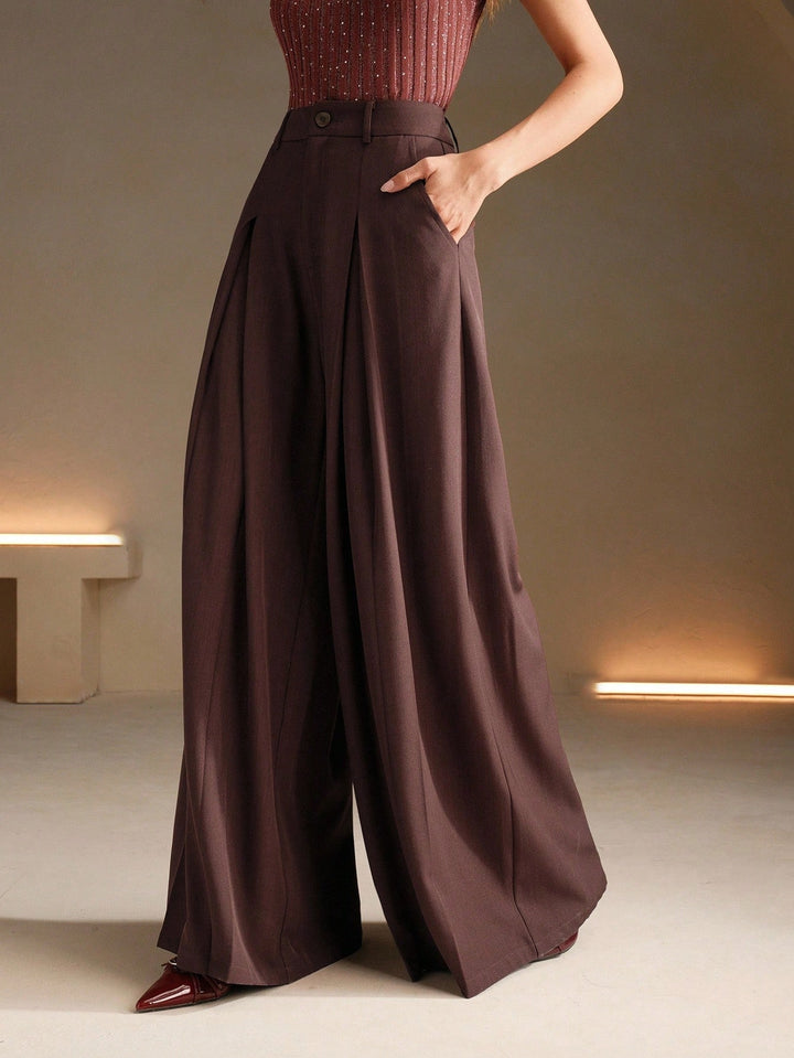 Pantalon SHEIN, maro