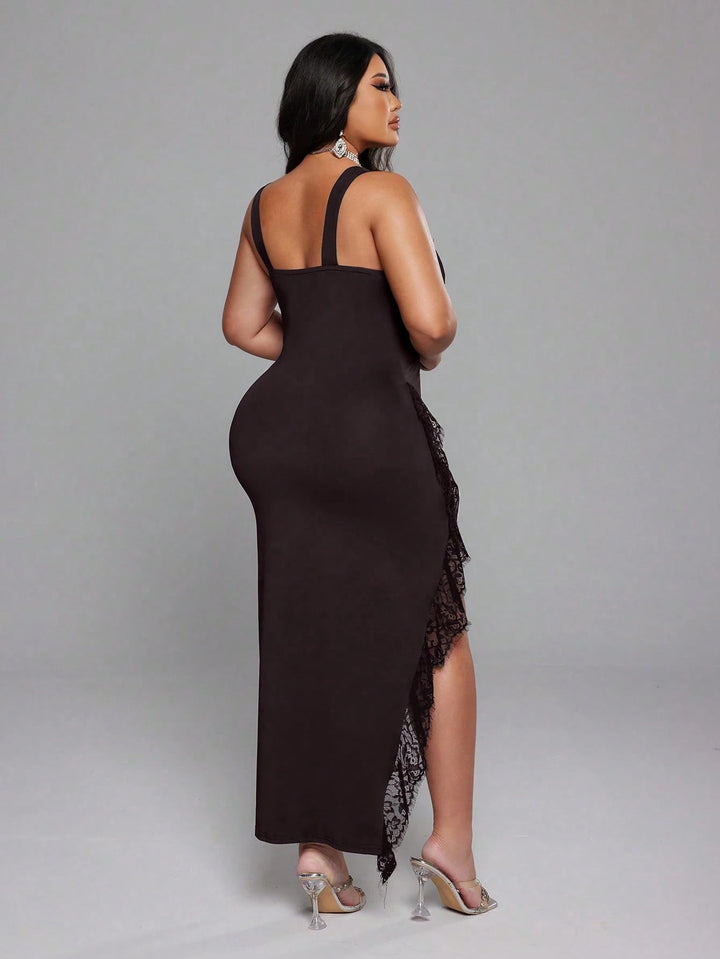 Rochie midi Shein Curve+, maro