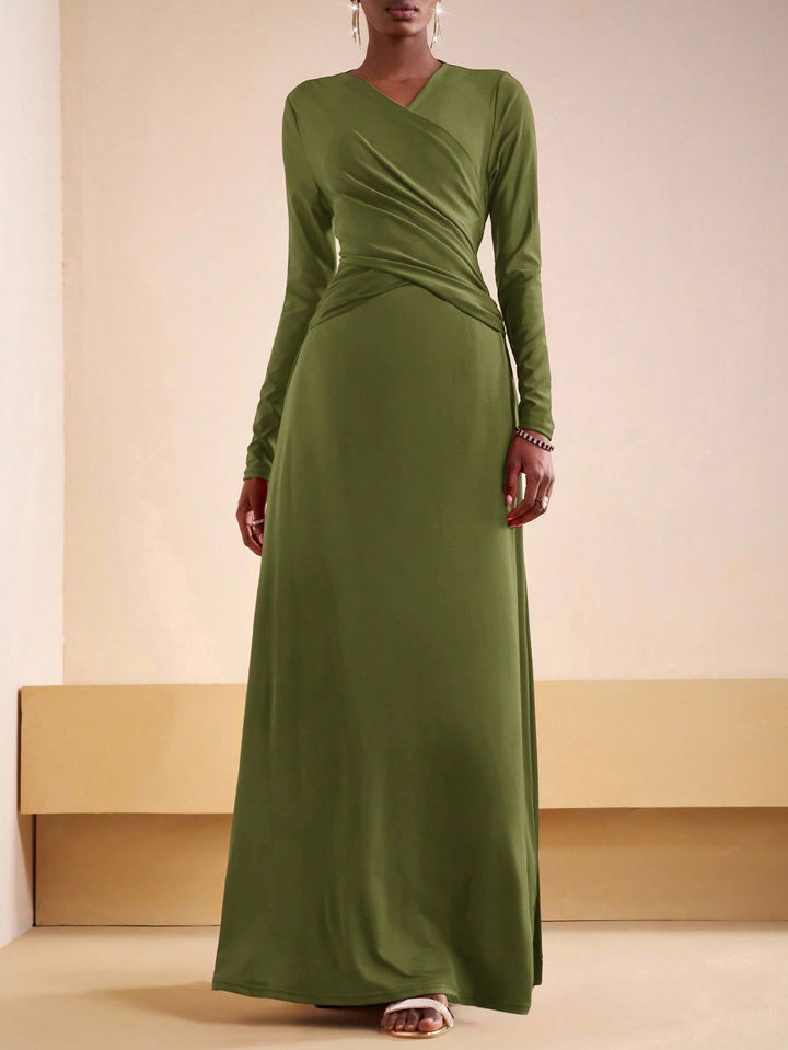 Rochie maxi SHEIN, kaki