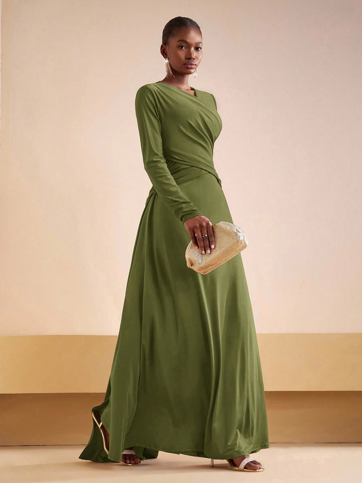 Rochie maxi SHEIN, kaki