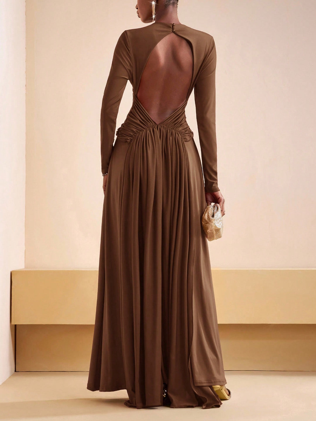 Rochie maxi SHEIN, maro