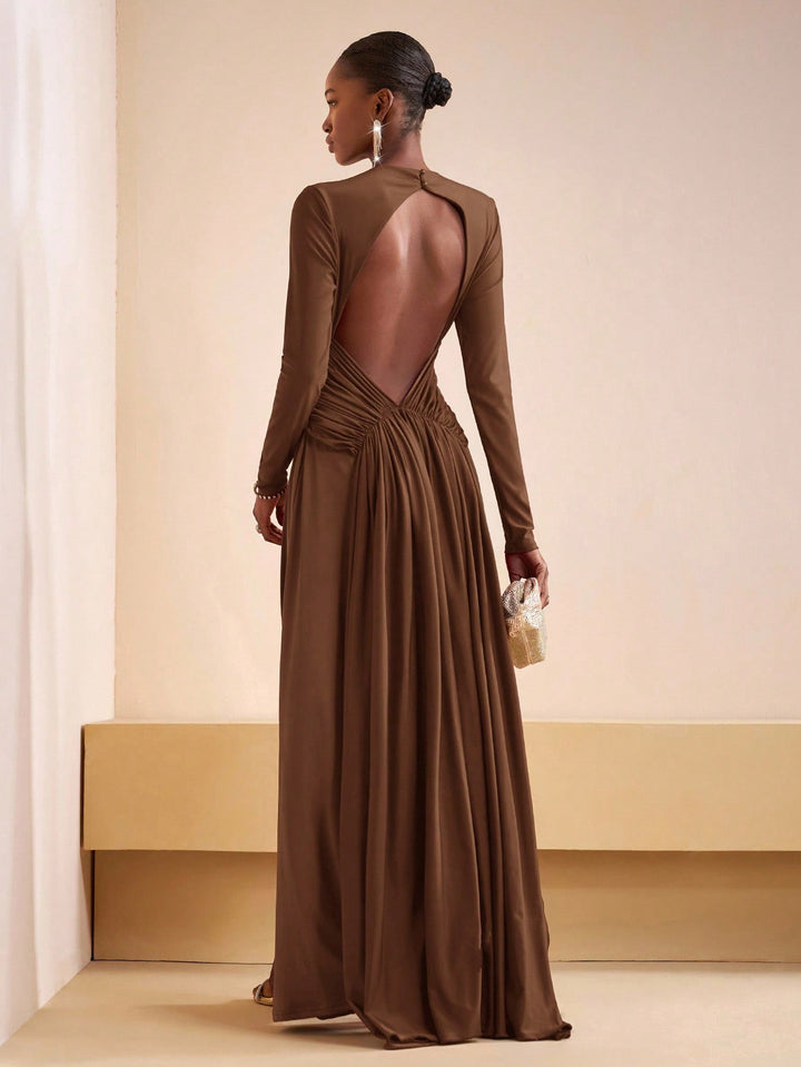Rochie maxi SHEIN, maro