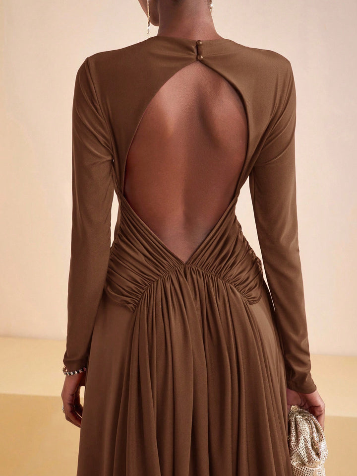 Rochie maxi SHEIN, maro