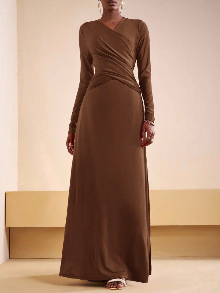 Rochie maxi SHEIN, maro