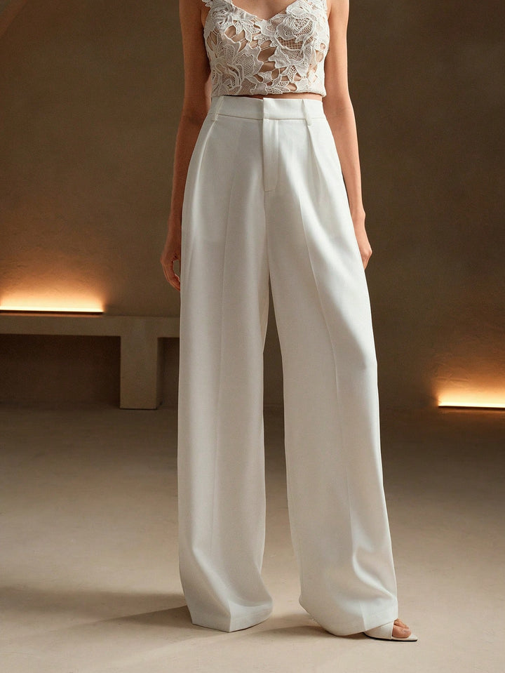 Pantalon SHEIN, alb