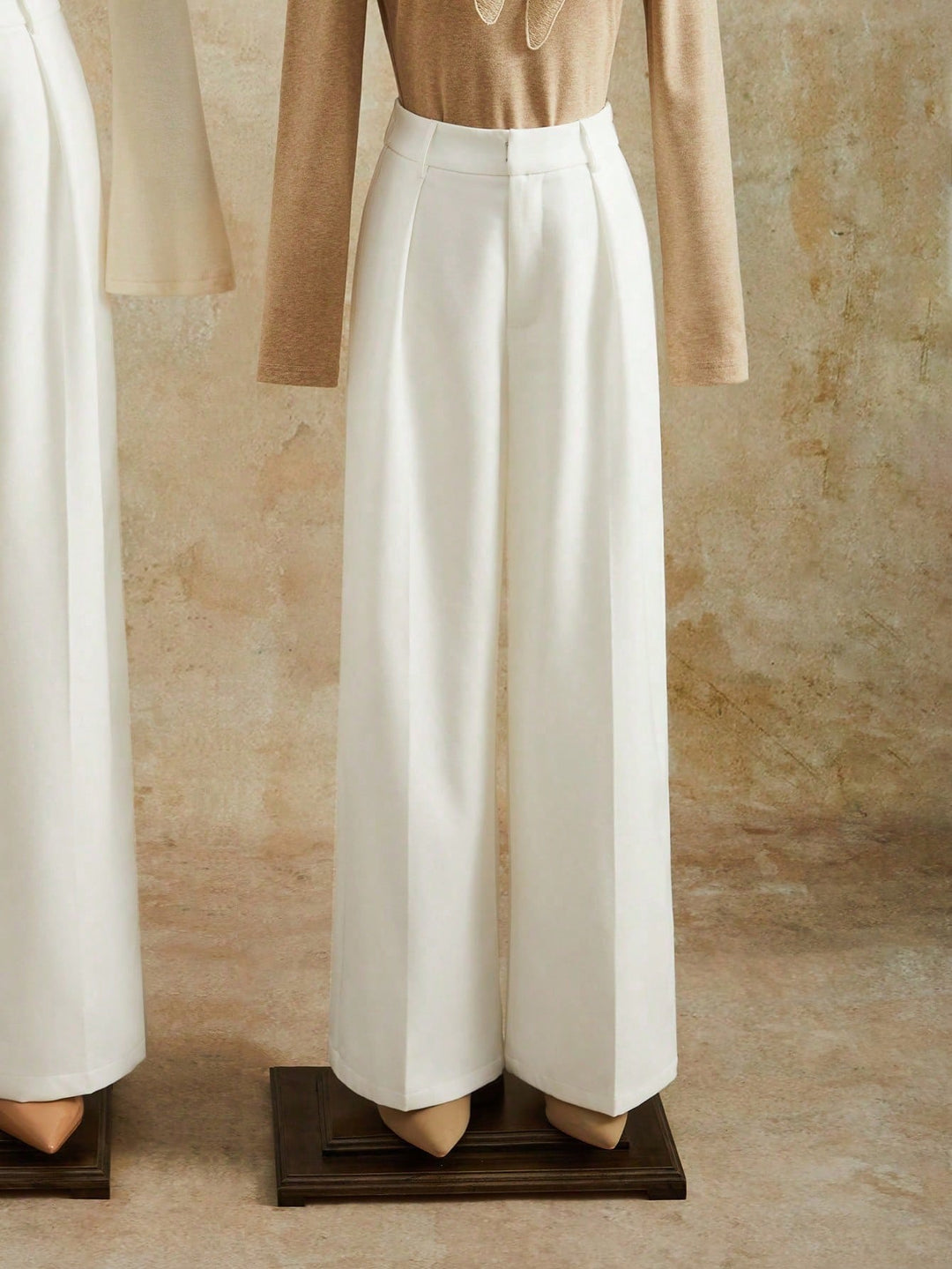 Pantalon SHEIN, alb