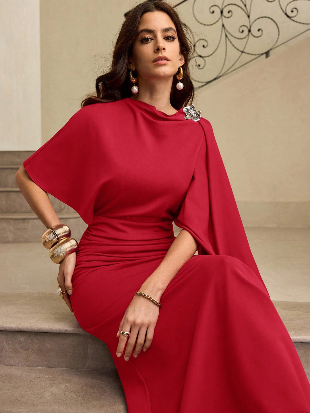 Rochie maxi SHEIN, roșu