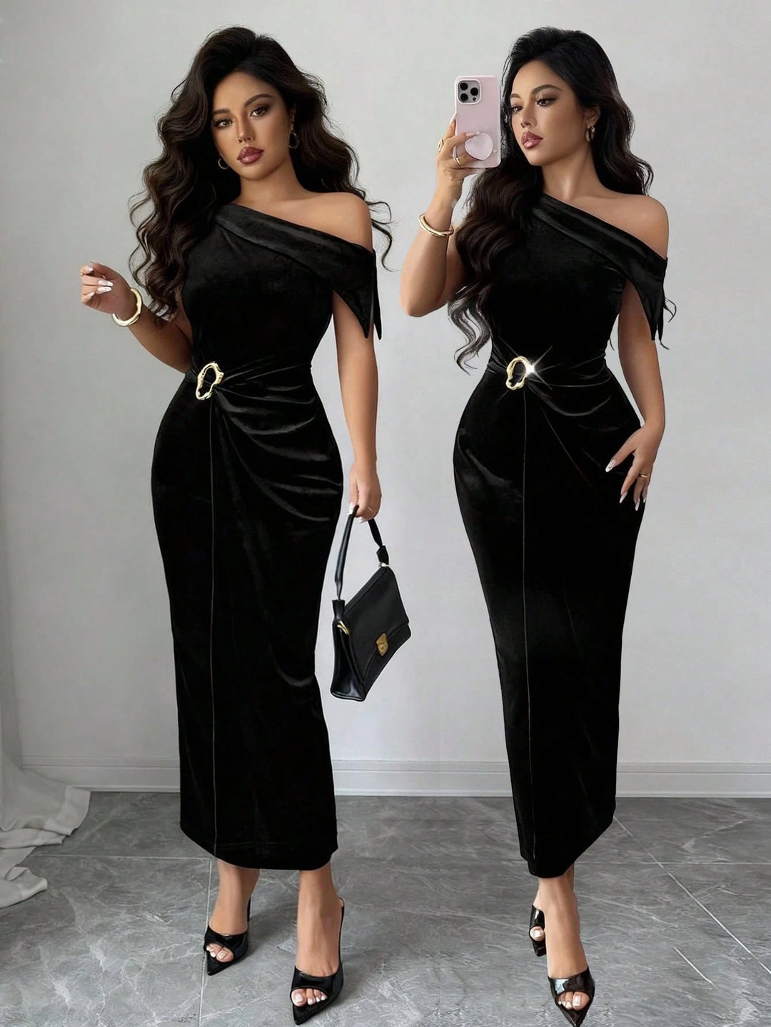 Rochie maxi SHEIN, negru