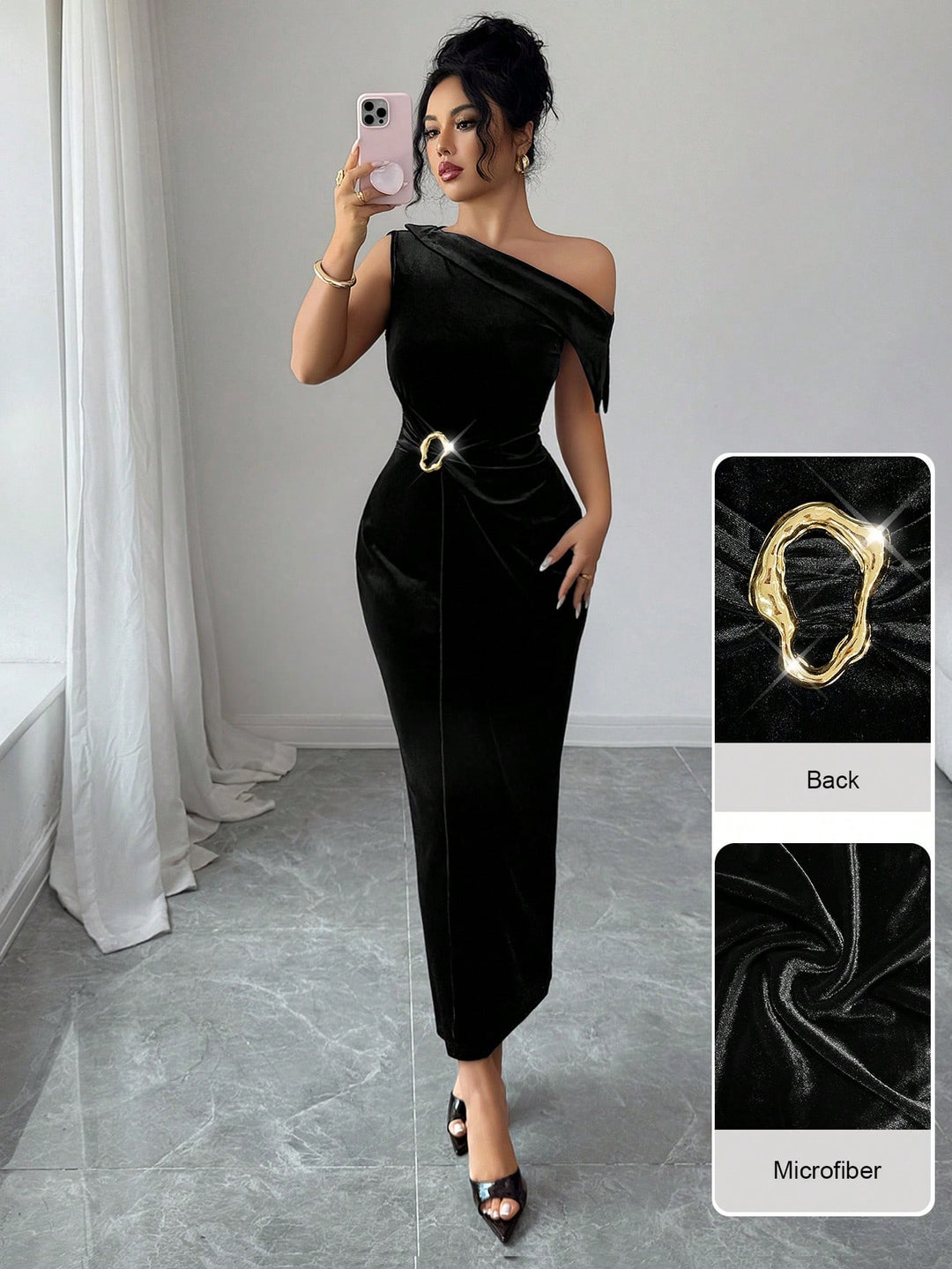 Rochie maxi SHEIN, negru